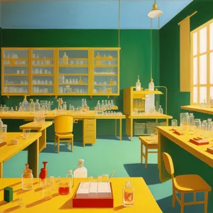 Modern Classroom with Stylish Furniture and Bright Lighting