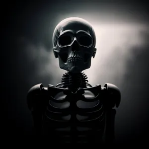 Terrifying Anatomical Skull Image: Spooky Conceptual Man