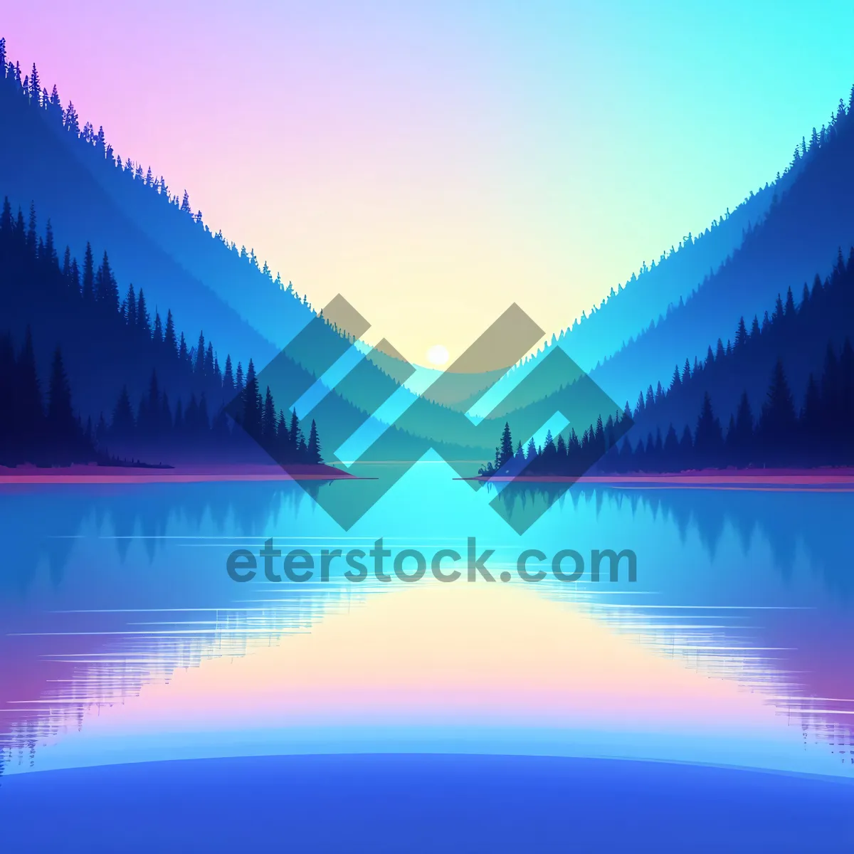 Picture of Futuristic Light Wave Design - Colorful Digital Wallpaper