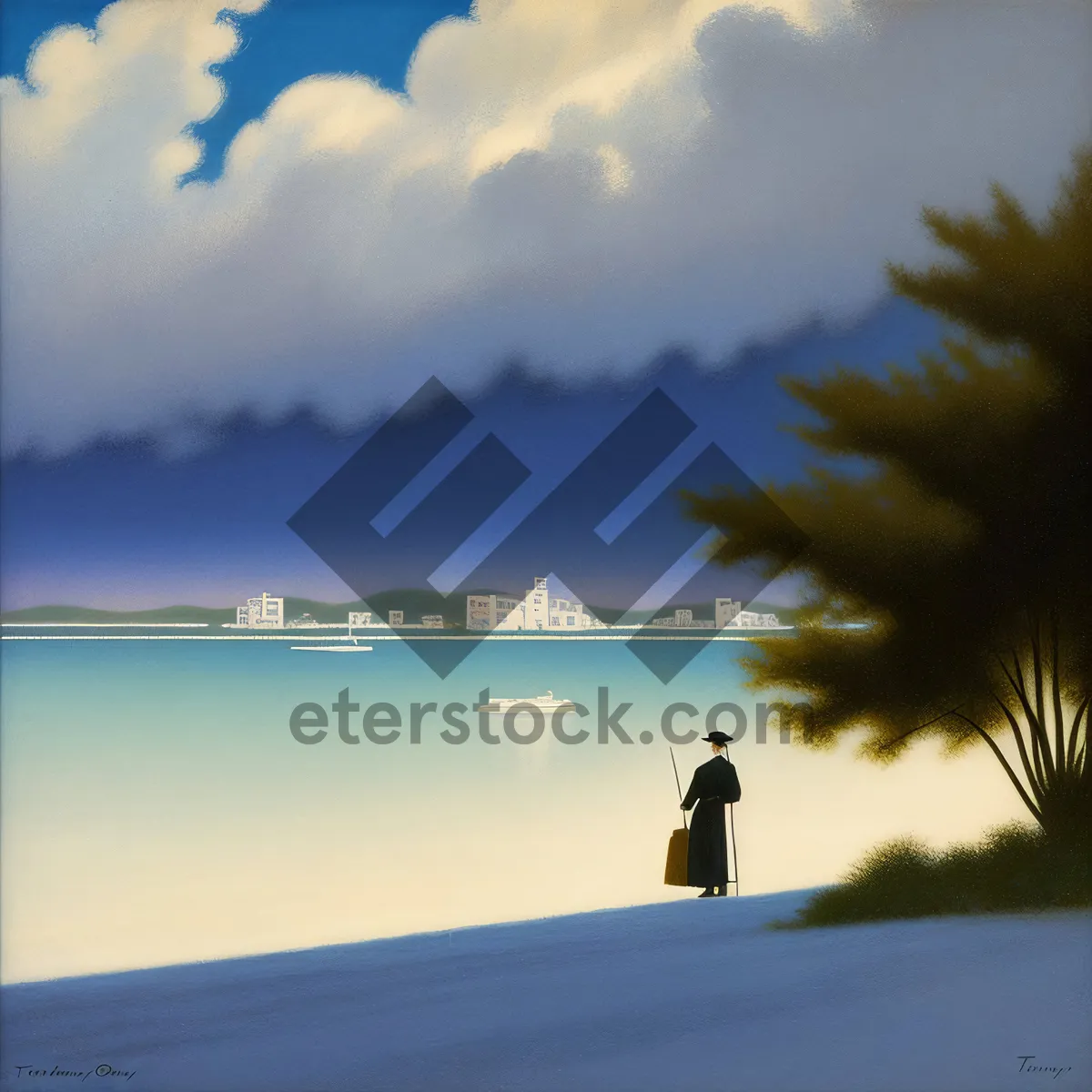 Picture of Tropical Sunset Reflection on Beach