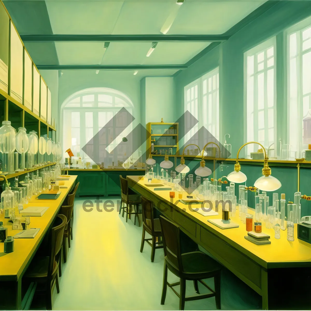 Picture of Modern Interior Dining Room with Furniture