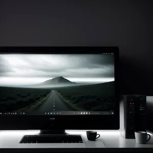 Modern Black Flat Screen Computer Display