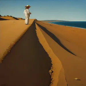 Expanse of Moroccan Sand Dunes Underneath Sunlit Sky