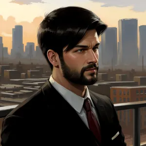 Smiling male executive in professional business attire