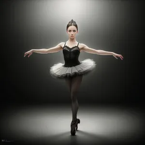 Graceful ballet dancer captures the essence of elegance.