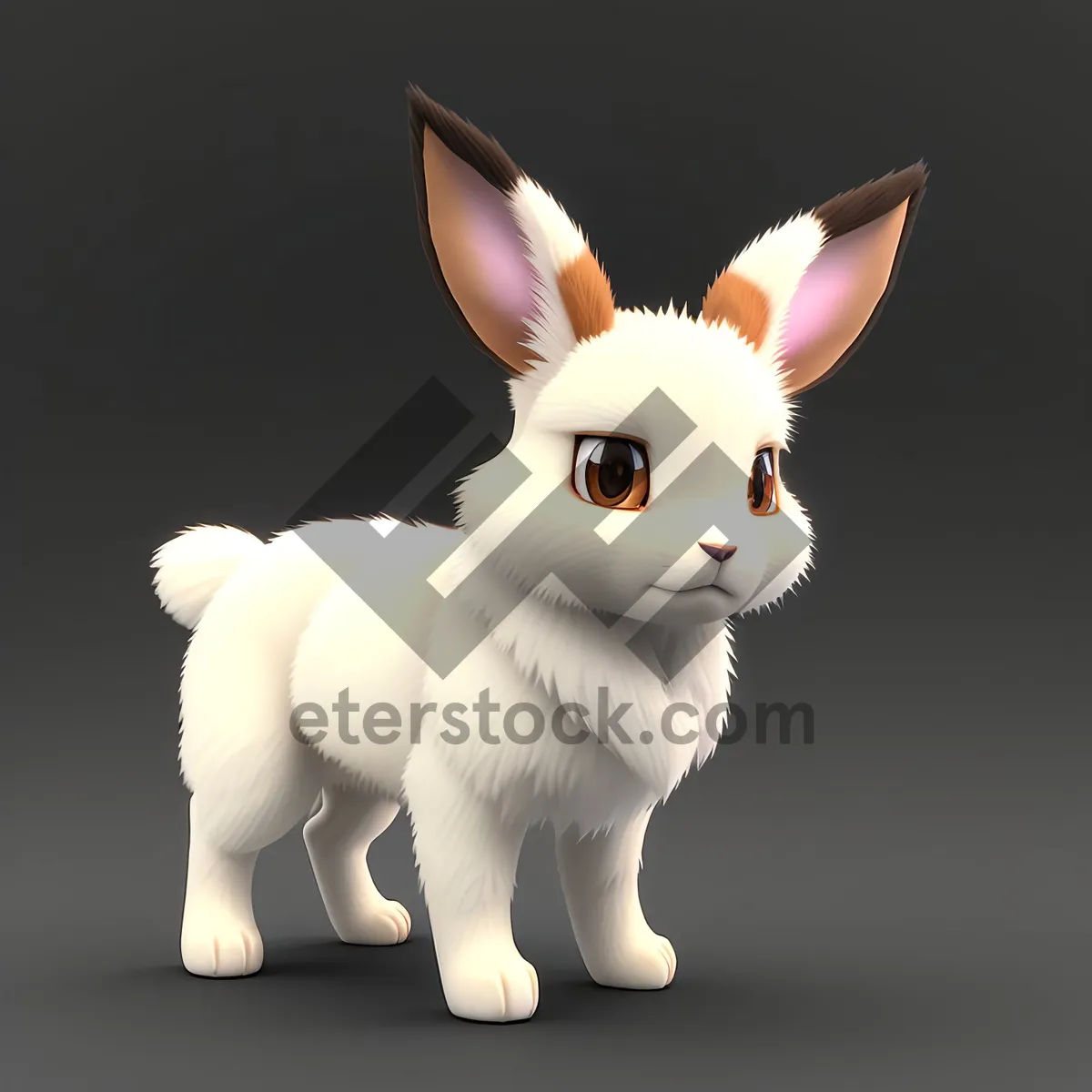 Picture of Fluffy Bunny Pet with Cute Ears