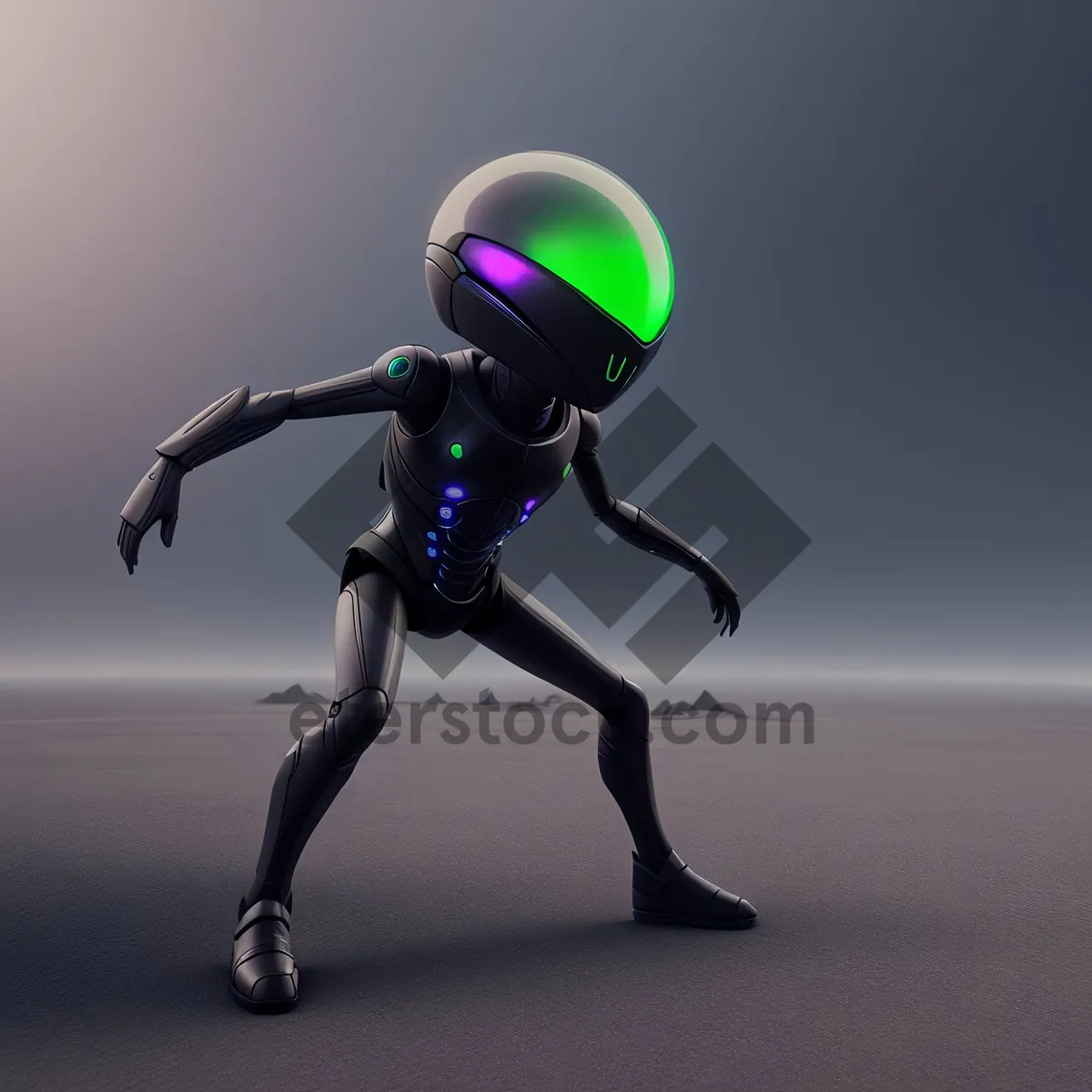 Picture of 3D Silhouette of a Dancing Automaton Man