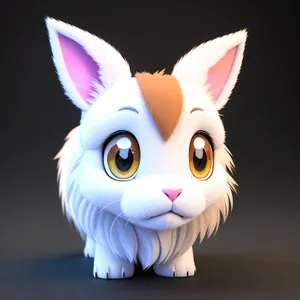 Cute Bunny Cartoon Art with Funny Character