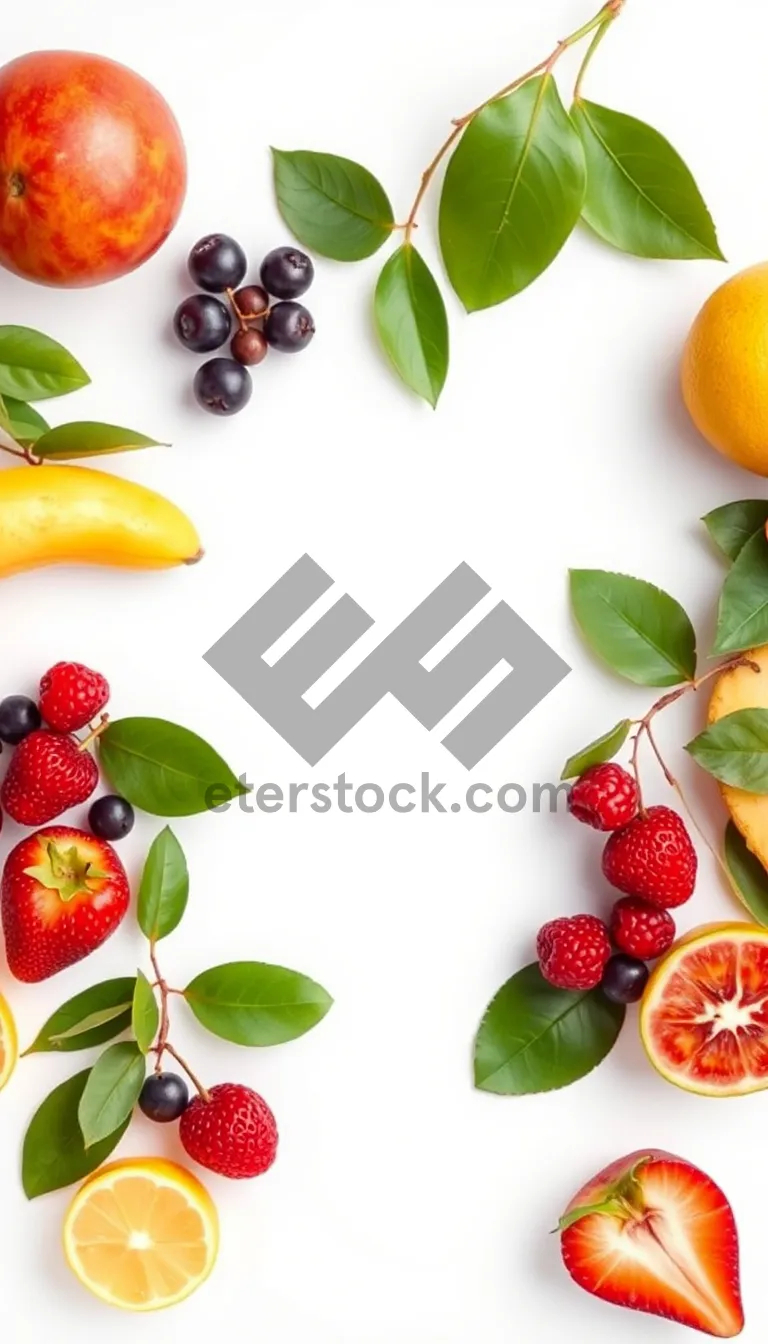 Picture of Colorful and Fresh Fruit Bowl with Assorted Berries