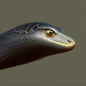 Wild Thunder Snake: Green Mamba with Intense Poisonous Eye