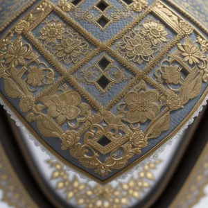 Antique Shield with Intricate Architecture and Pattern