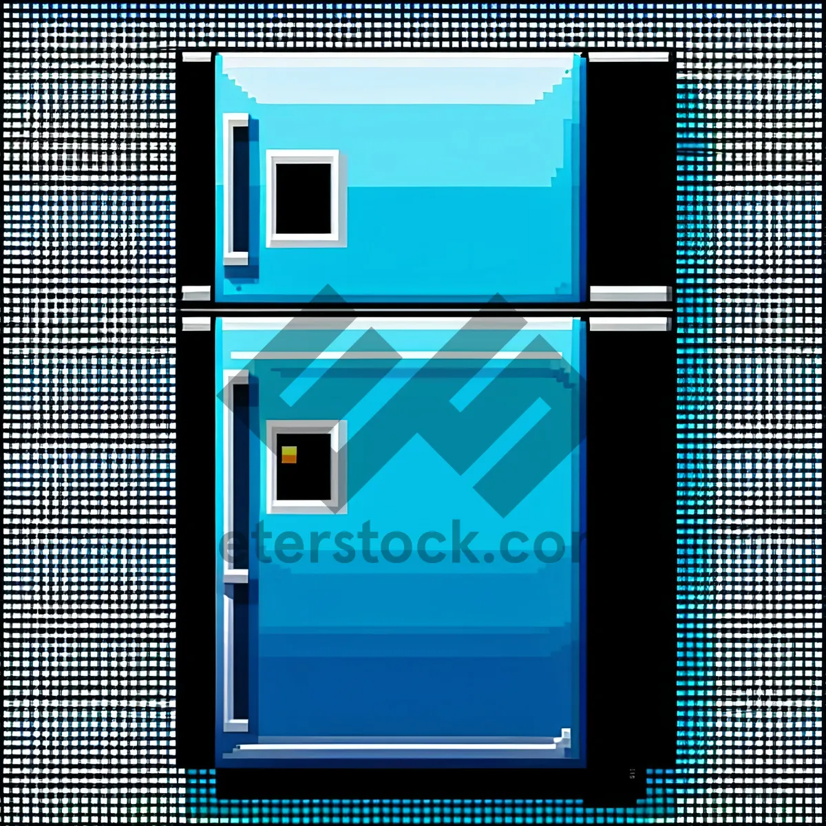 Picture of Secure 3D Web Button Icon - Square Design