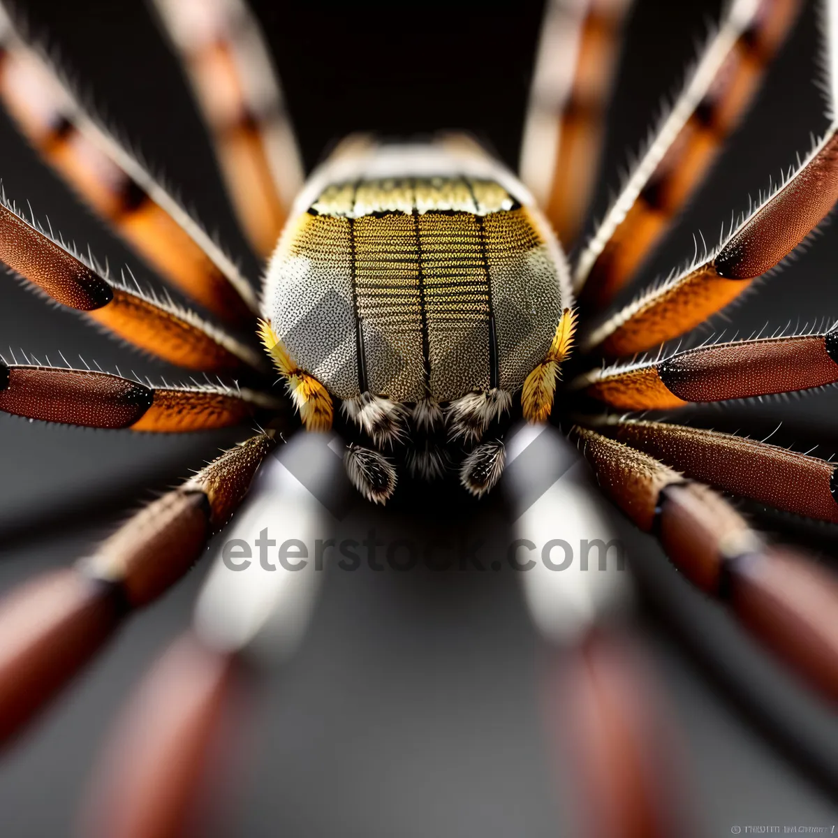 Picture of Black and Gold Garden Spider, Close-Up Capture