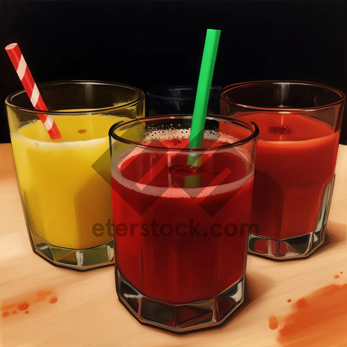 Picture of Healthy fruit and tea refreshment in glass with candle