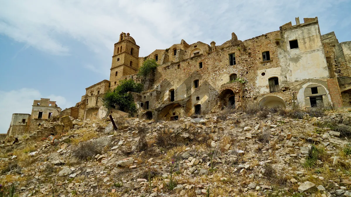 Picture of Medieval fortress in historic city skyline.