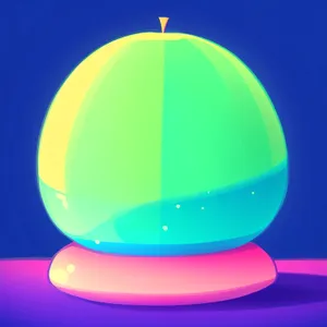 Vibrant Glowing Round Button