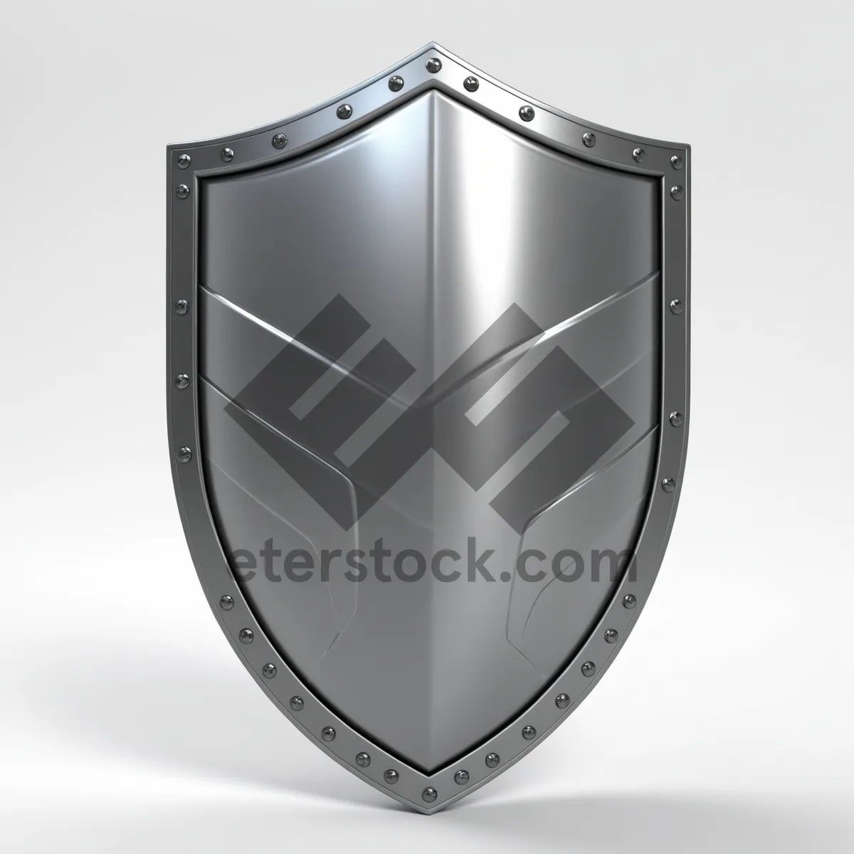 Picture of Shiny metallic shield emblem design