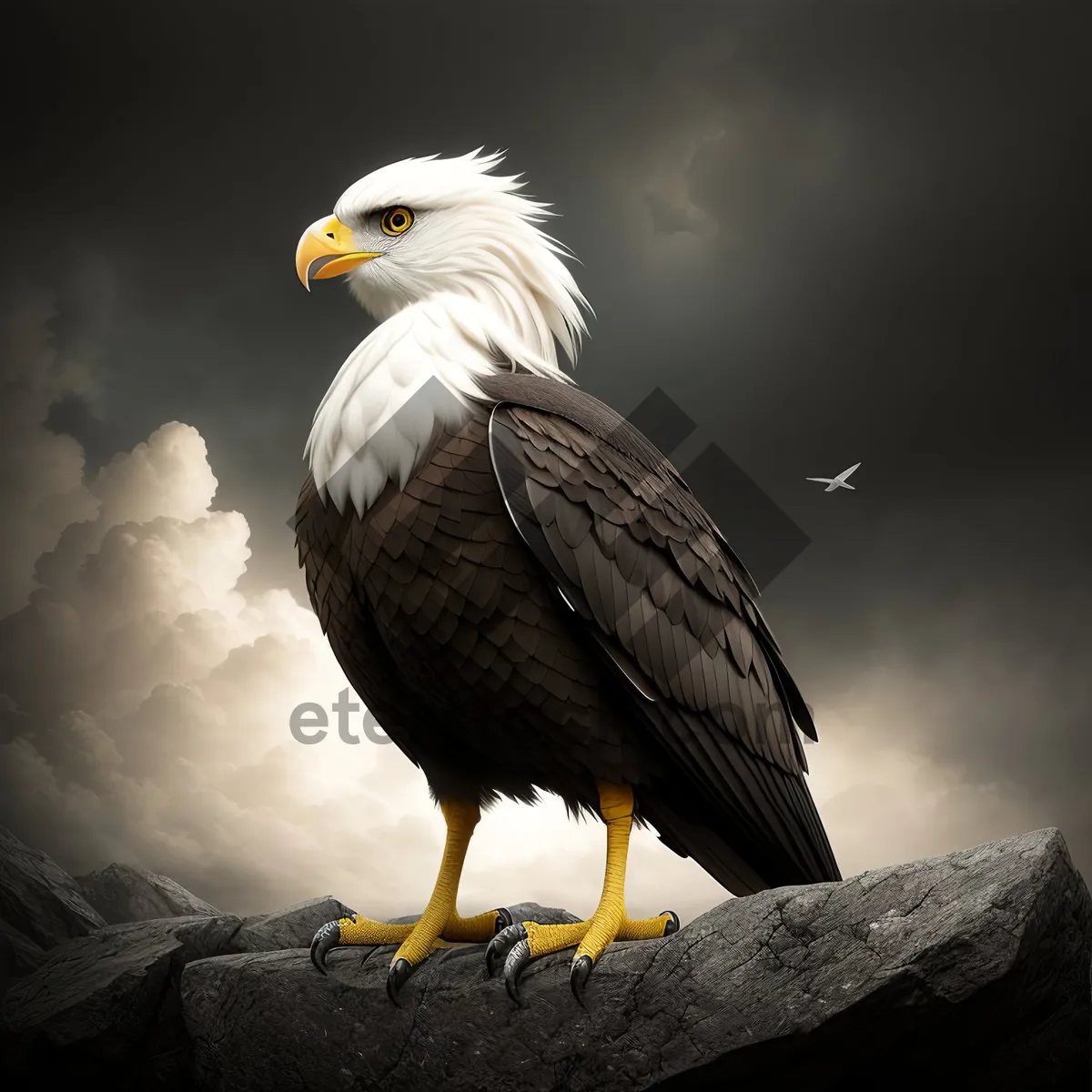 Picture of Majestic Bald Eagle - Wilderness Hunter in Flight