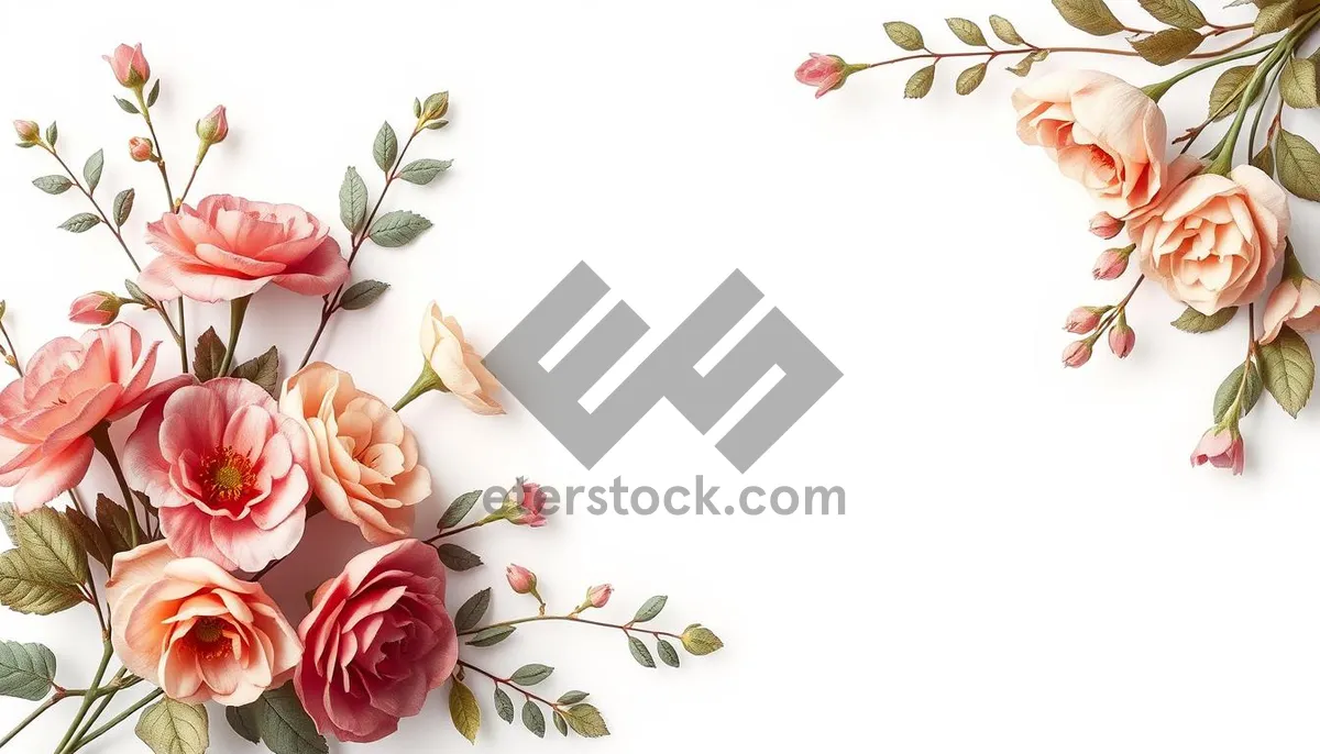 Picture of Floral Branch Silhouette Graphic Design Wallpaper
