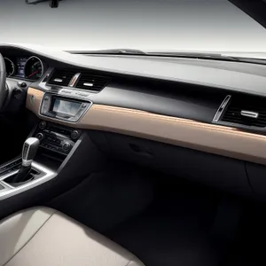 Modern Luxury Car Interior with Gearshift Control