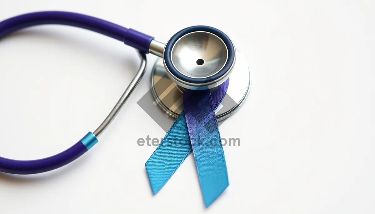 Picture of Medical Instrument Stethoscope for Cardio Health Exam.