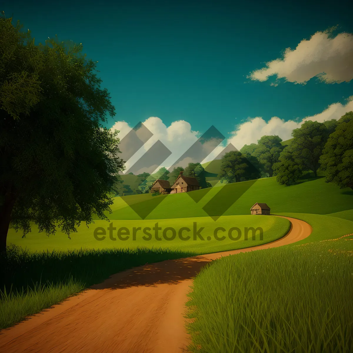 Picture of Serene Golf Course with Scenic Landscape