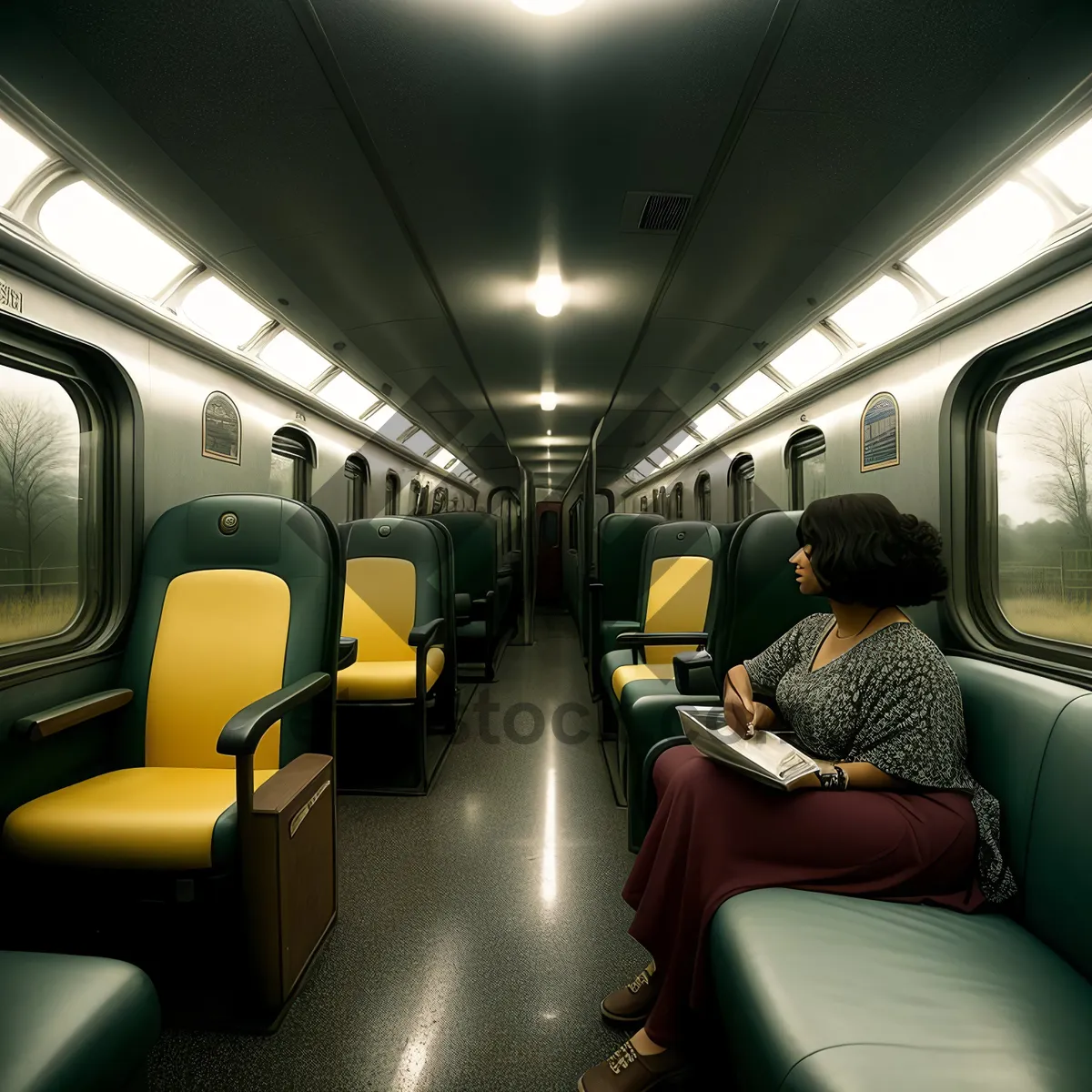 Picture of Urban Passenger Car Interior: Modern City Travel