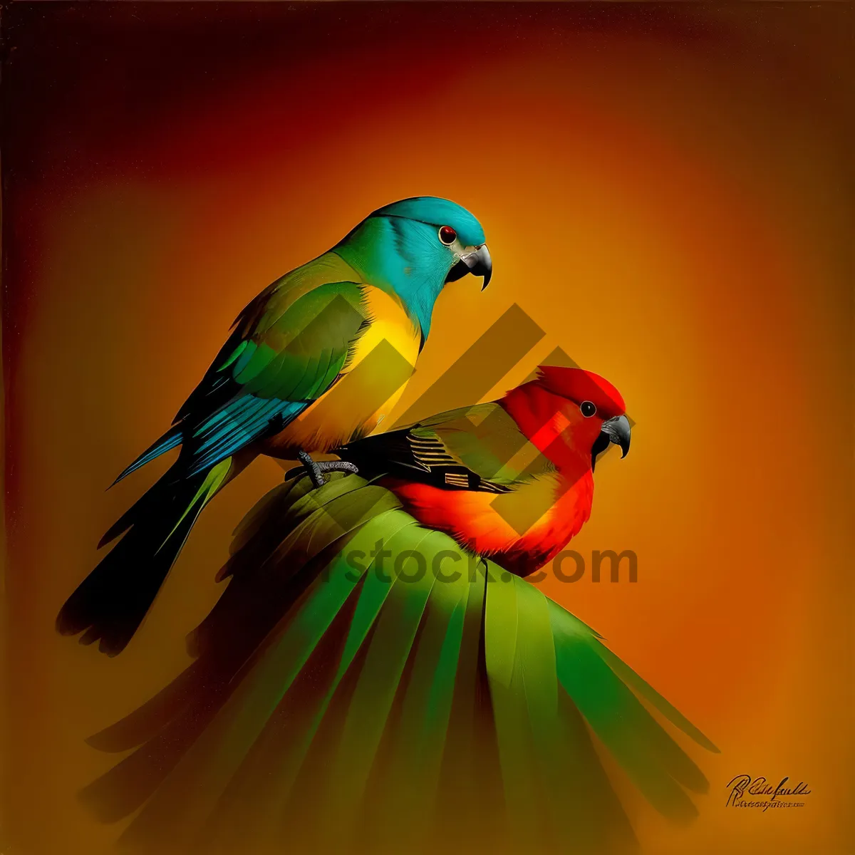 Picture of Colorful Macaw Bird with Exquisite Feathers