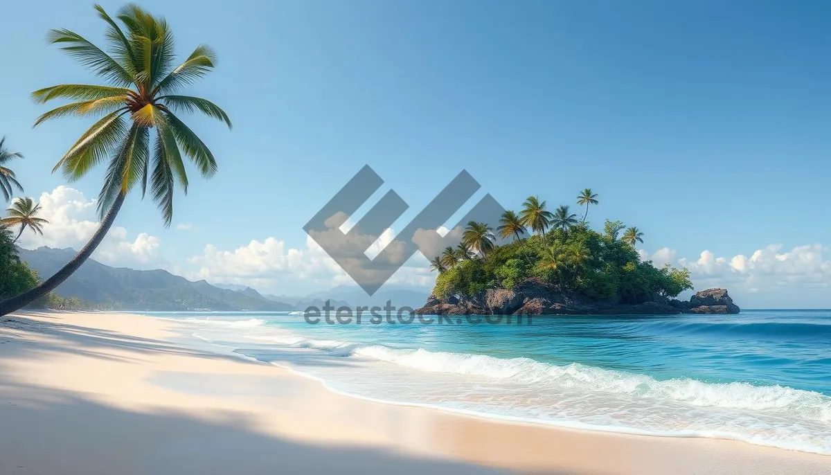 Picture of Tropical holiday paradise with beach, palm trees, and ocean