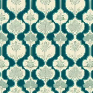 Decorative floral baroque pattern wallpaper with vintage style.