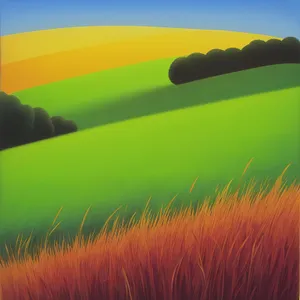 Golden Acres: A Serene Wheat Meadow Landscape