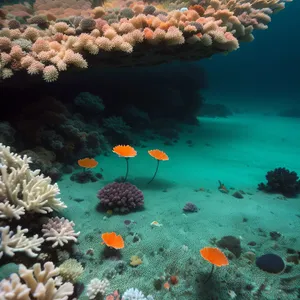 Vibrant Coral Reef Teeming with Marine Life