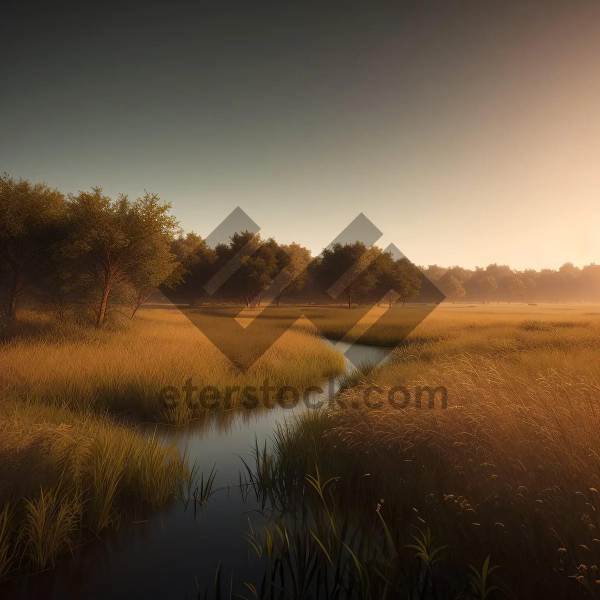 Picture of Serenity under the sunny rural skies