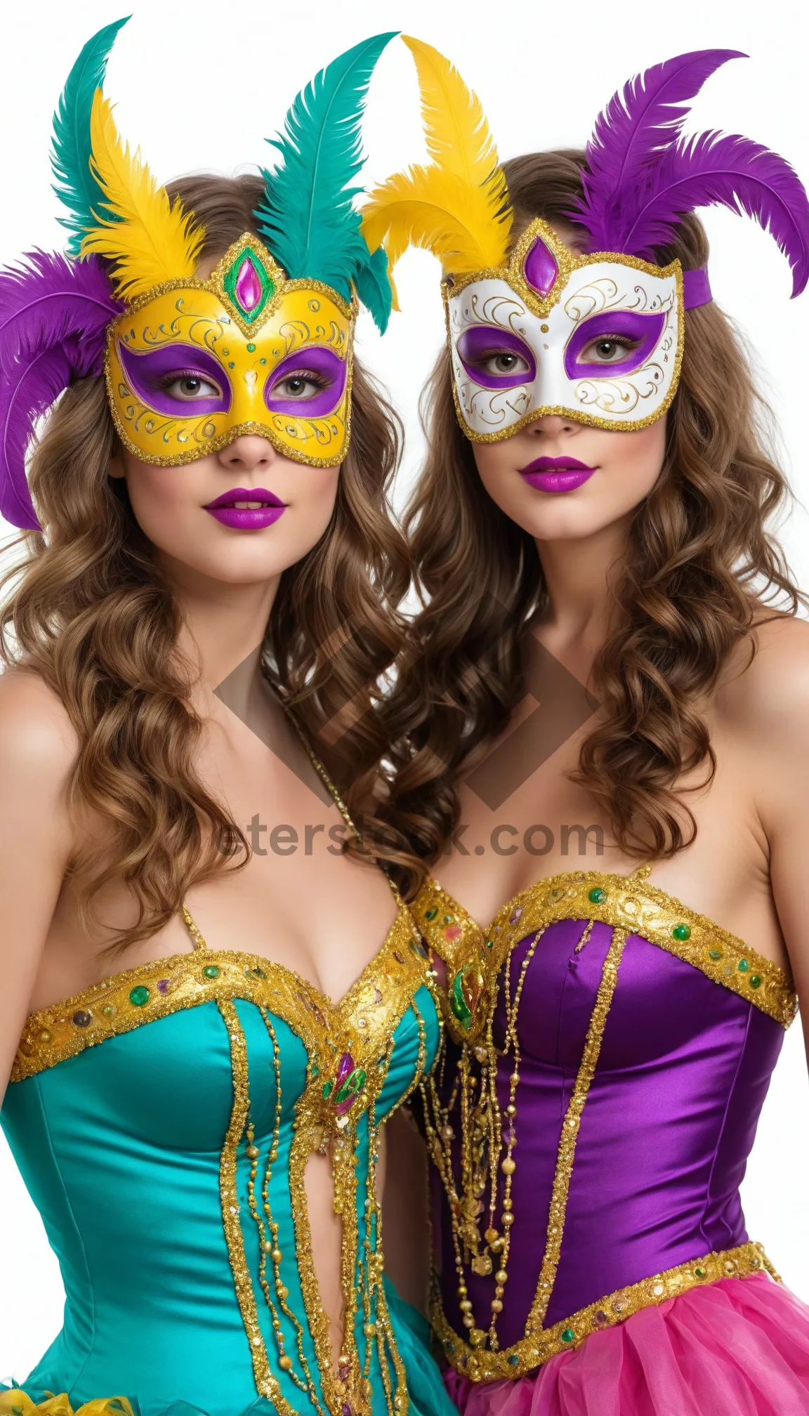 Picture of Flirtatious Venetian Mask Lady Fashion Portrait