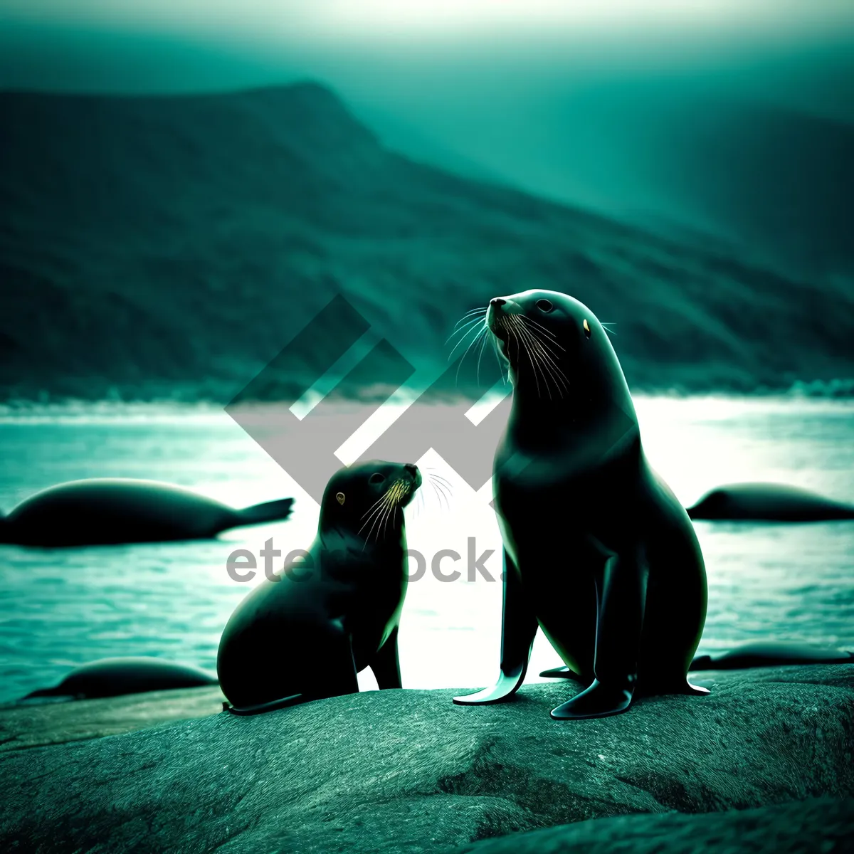 Picture of Sea Lion Swimming in Ocean Waters