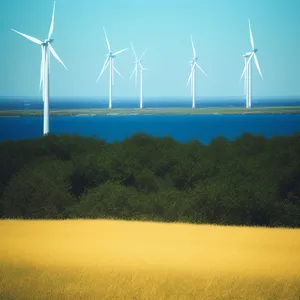 Eco Wind Farm Generating Sustainable Electricity