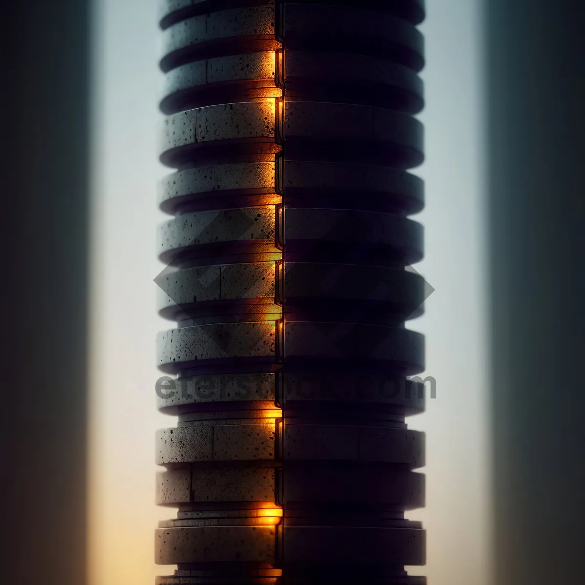 Picture of Financial Success: Coins Stacked on Coil Spring