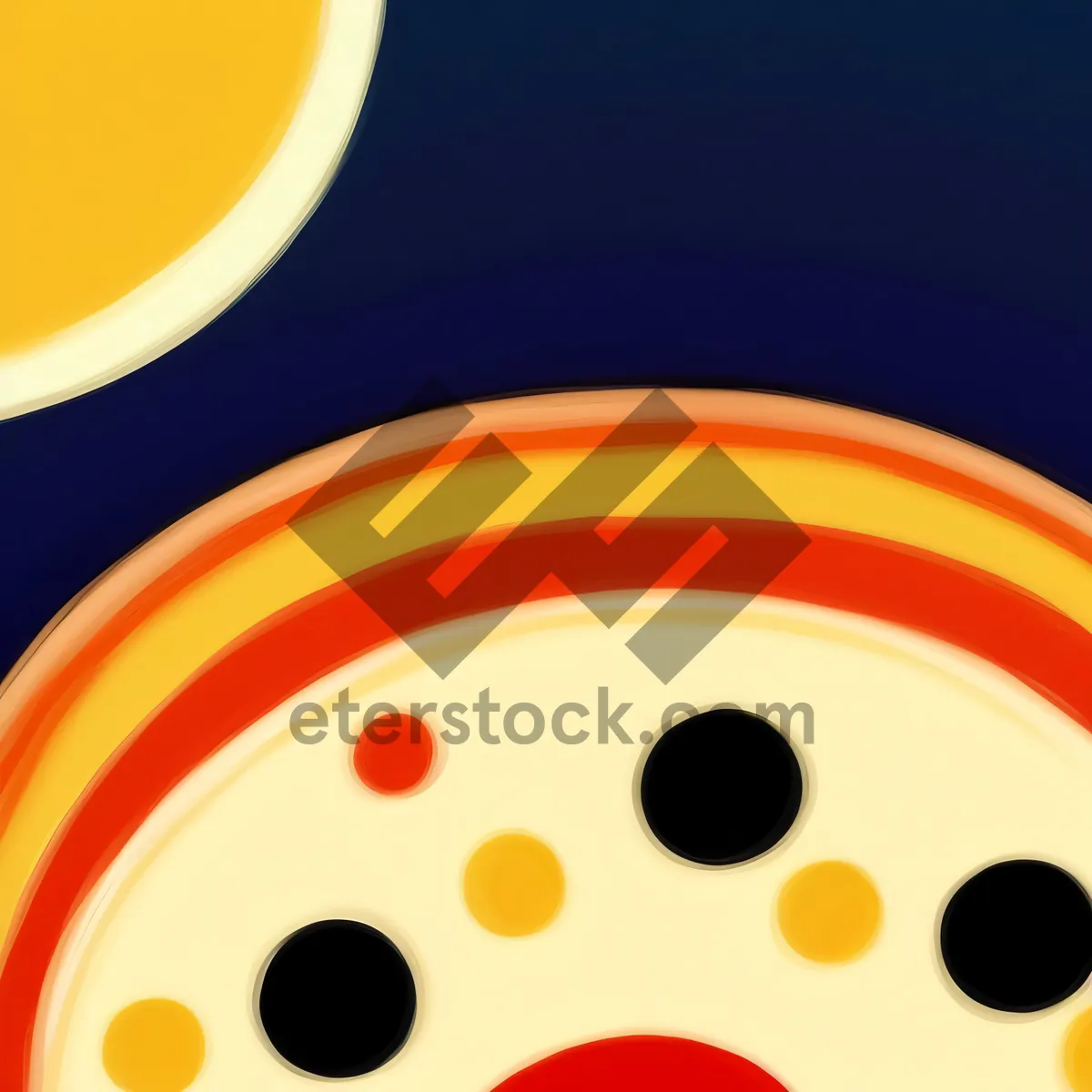 Picture of Artistic Moon Design: Polka Dot Decoration