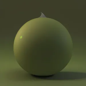 Shiny 3D Glass Orb with Satellite Design