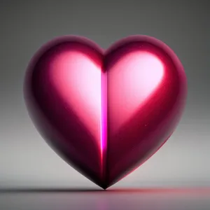 Shiny Heart Reflection Button – Elegant Valentine's Day Design