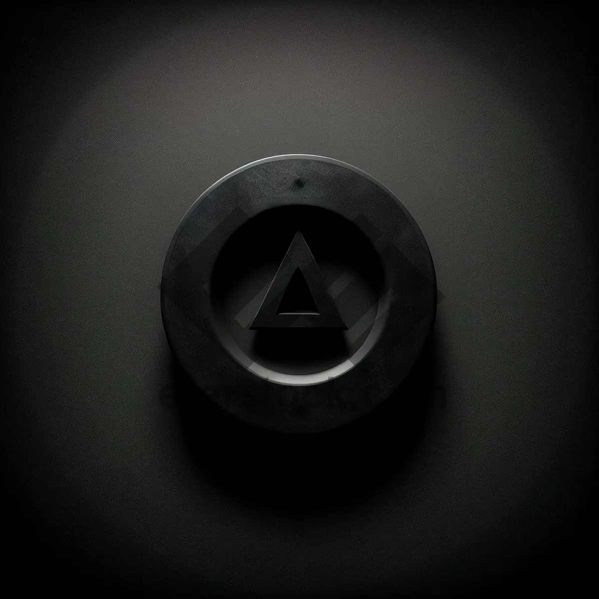 Picture of Modern 3D Button with Shiny Black Round Design