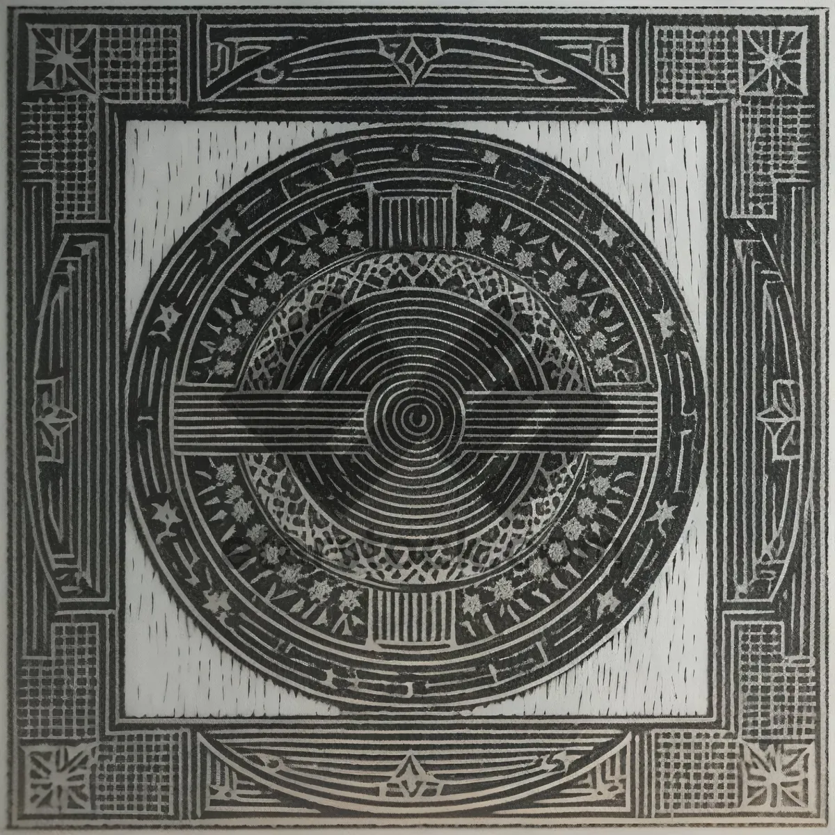 Picture of Arabesque Mosaic Manhole Cover: Ancient Artistic Design