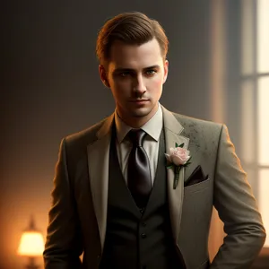 Successful Businessman in Elegant Suit
