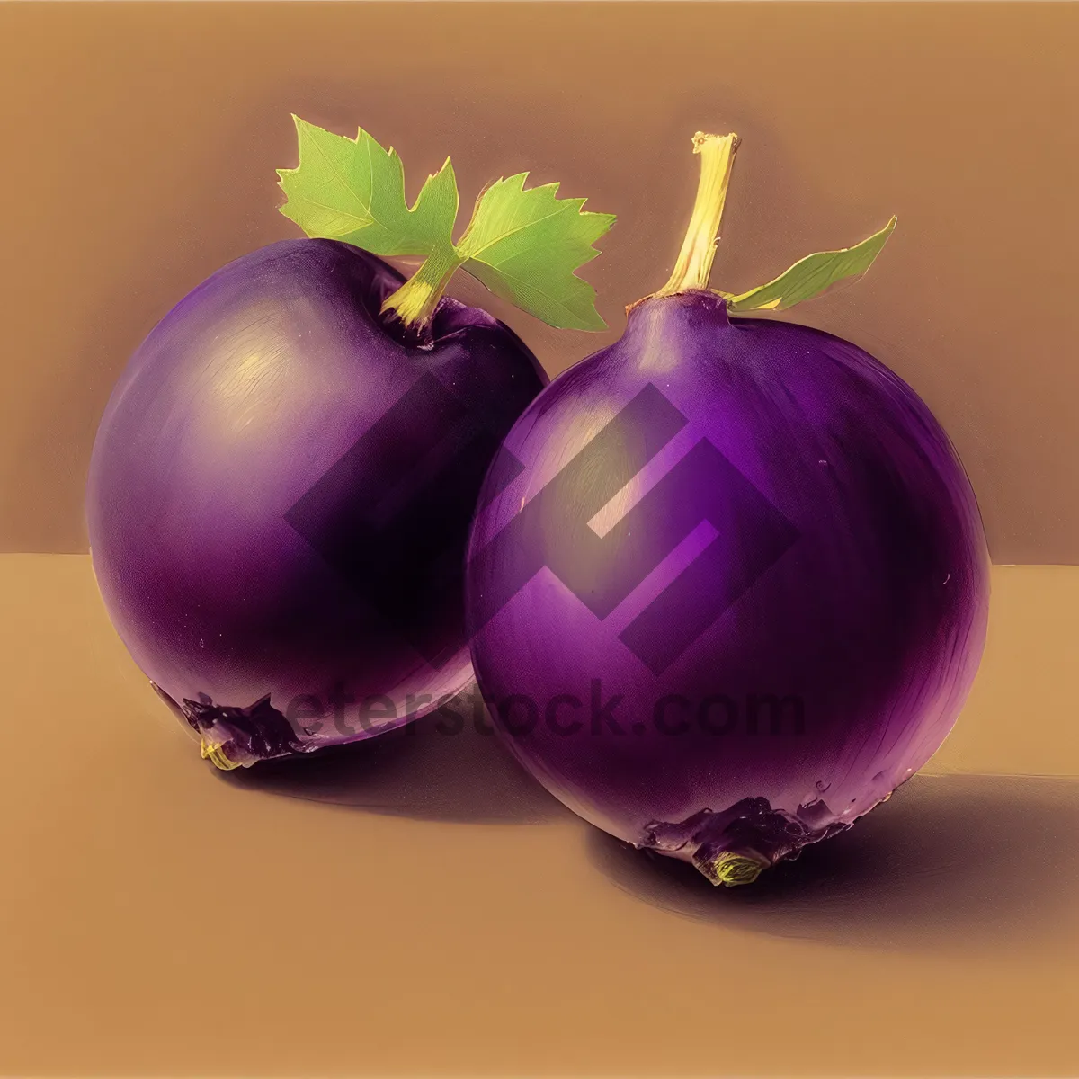 Picture of Shiny Winter Onion Decoration - Purple Glass Sphere