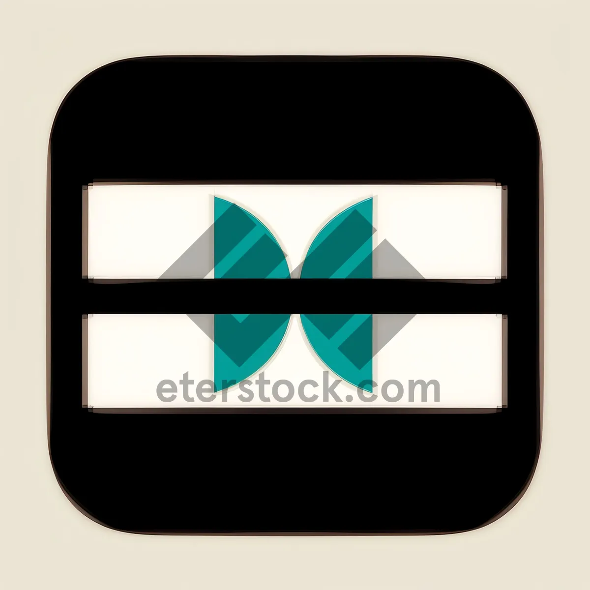 Picture of Shiny Square Web Button with Metallic 3D Effect