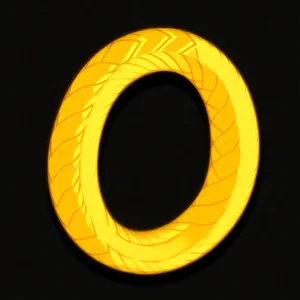 3D Black Life Preserver Float Circle Symbol