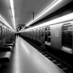 Urban Transit Hub: Modern Subway Train Station