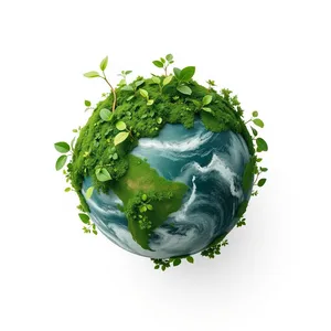 Fresh Earth Plant Sphere Icon Green Leaf Nature