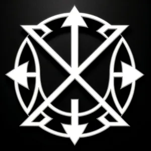 Herladic Star Gem Design: Ornamental Five-Spot Icon