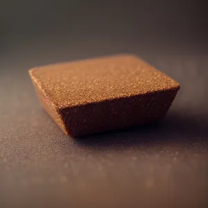 Brown Rubber Eraser, Close-Up